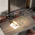 Modern minimalist Scandinavian style pendant light for dining room, arched design, long strip bar counter/dining table light, trendy desk light.