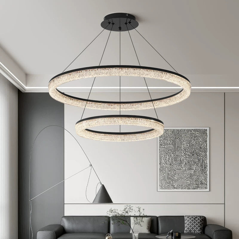 Luxury Italian style living room chandelier, grand circular design, modern hall main light, Nordic style lighting set, manufacturer, cross-border exclusive supply.