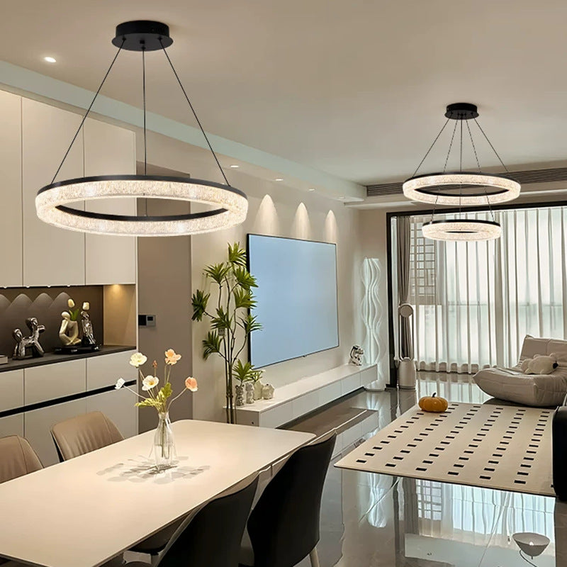 Luxury Italian style living room chandelier, grand circular design, modern hall main light, Nordic style lighting set, manufacturer, cross-border exclusive supply.