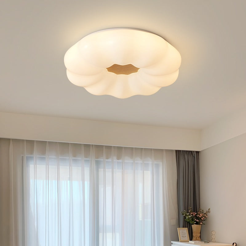 New LED round ceiling light for balconies, rooms, bedrooms, children's rooms, and children's rooms; creative cream-themed design; eye-protecting.