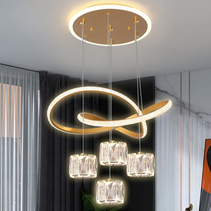 Modern minimalist chandelier for dining room, popular style, suitable for small living room, bedroom, or bar area.