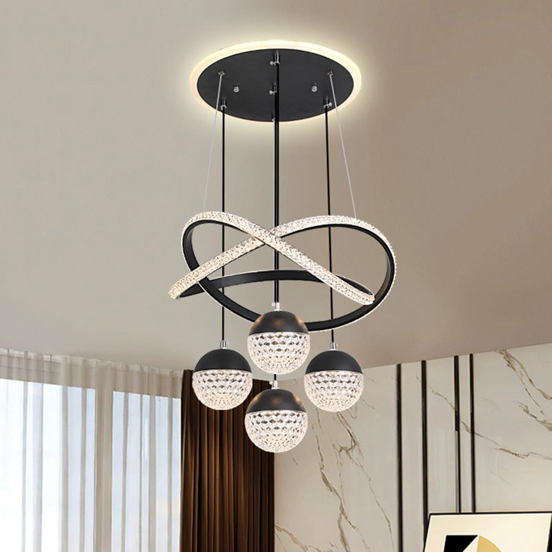 Modern minimalist chandelier for dining room, popular style, suitable for small living room, bedroom, or bar area.