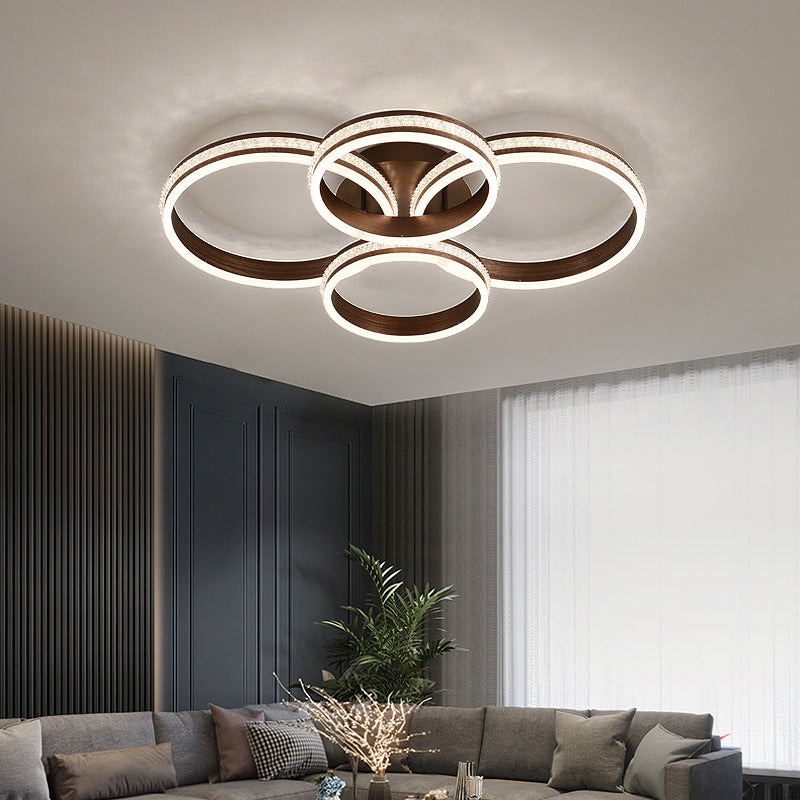 European-style personalized ceiling light, modern minimalist living room light, designer's new bedroom light, round circle room light fixture.